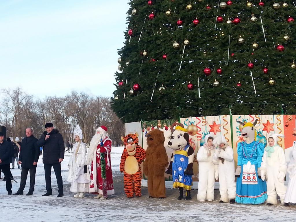 Виталий Кушнарев и Юрий Лысенко открыли в Новочеркасске главную городскую елку